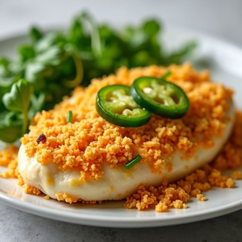 Baked Jalapeño Popper Chicken with Crispy Topping