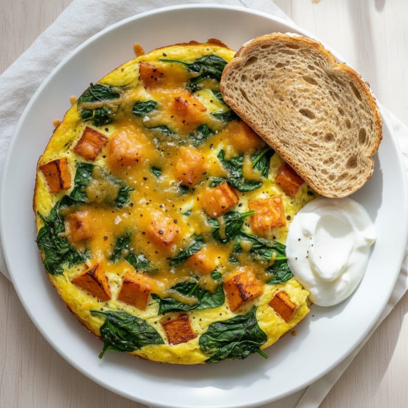 Sweet Potato and Spinach Egg Bake