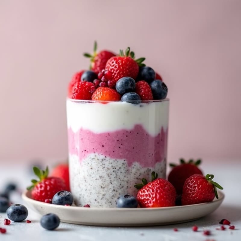 Creamy Mixed Berry Chia Pudding