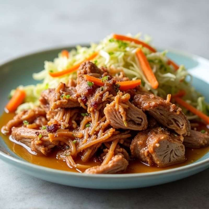 Slow Cooker Tangy Pulled Pork with Crisp Cabbage Slaw