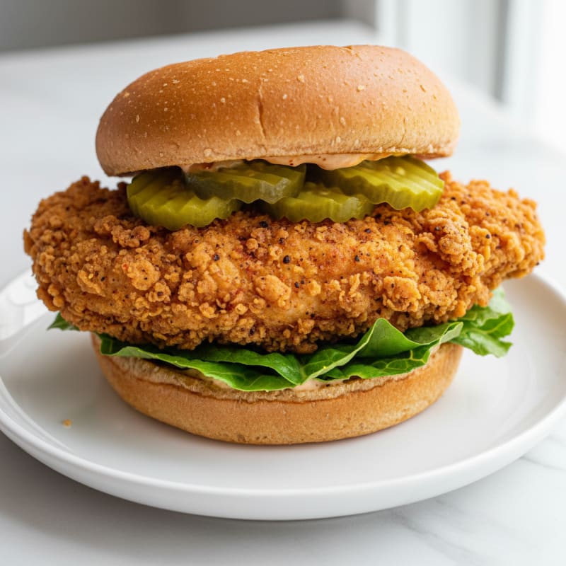 Buttermilk Fried Chicken Sandwich with Pickles