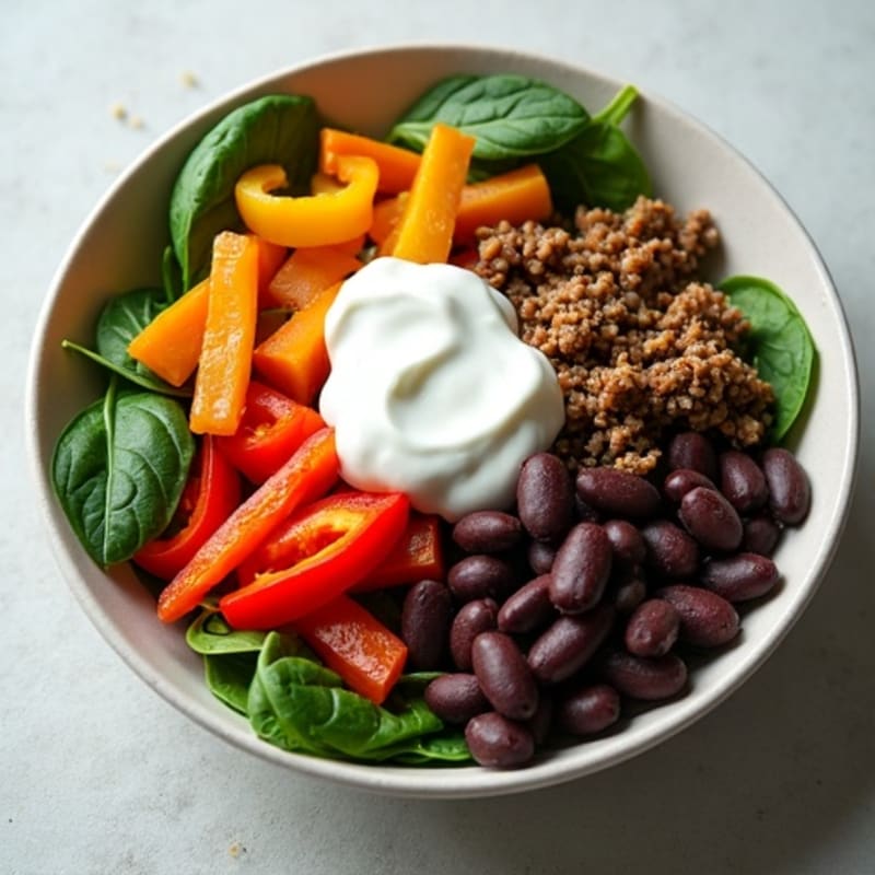Seasoned Ground Beef Bowl with Special Sauce