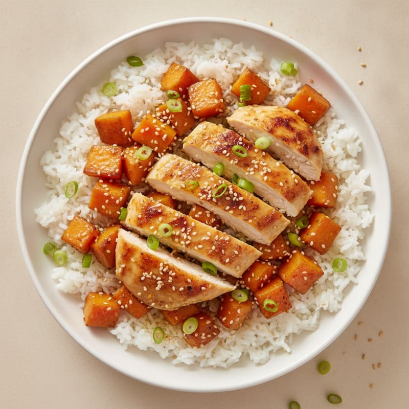 Sheet Pan Zesty Asian Chicken and Root Vegetables