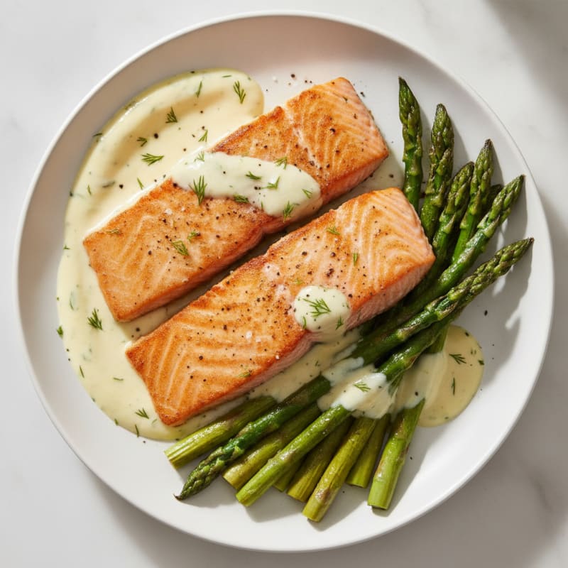 Pan-Seared Salmon with Lemon-Dill Sauce