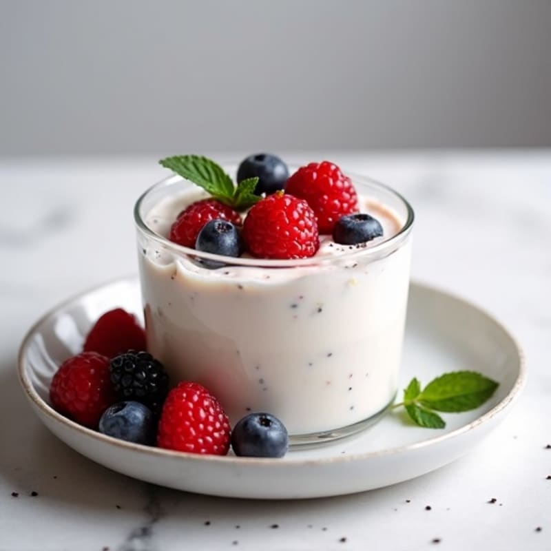 Silky Greek Yogurt Protein Mousse with Berries