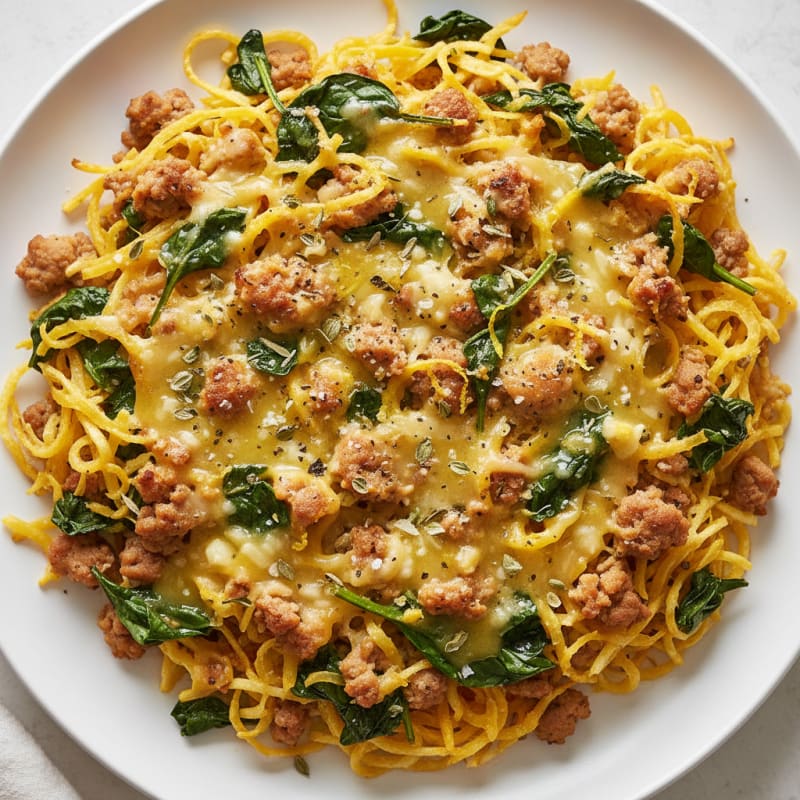 Zesty Garlic Spaghetti Squash Bake