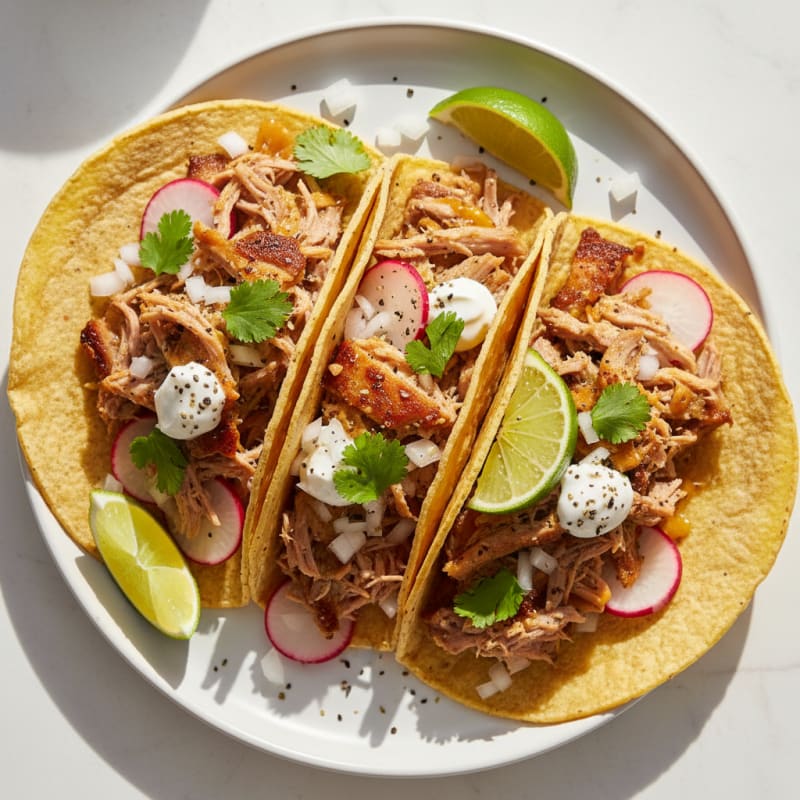 Crispy Slow-Cooker Pork Carnitas Tacos