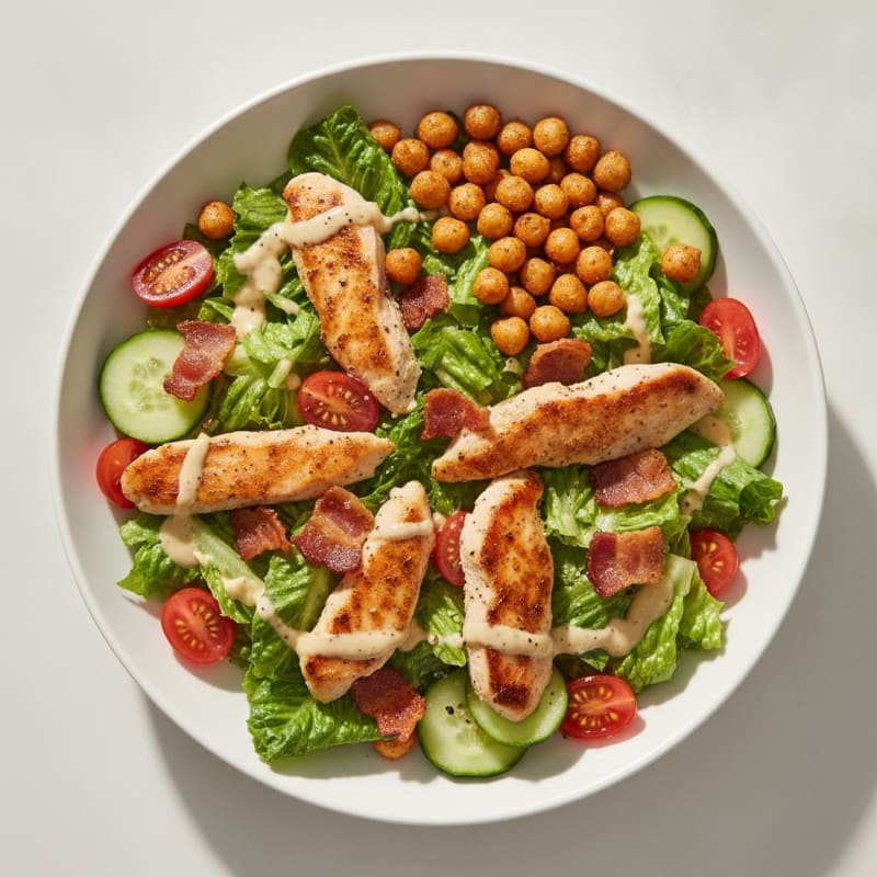 Creamy Chicken Bacon Caesar Bowl