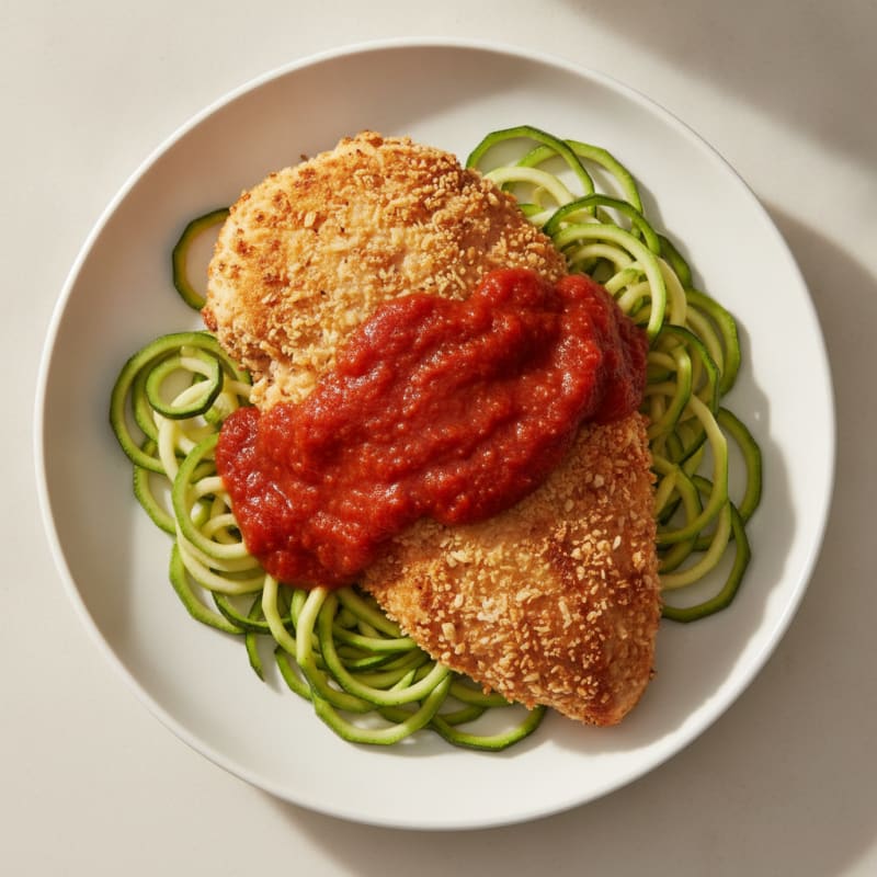Parmesan-Crusted Chicken with Marinara Sauce