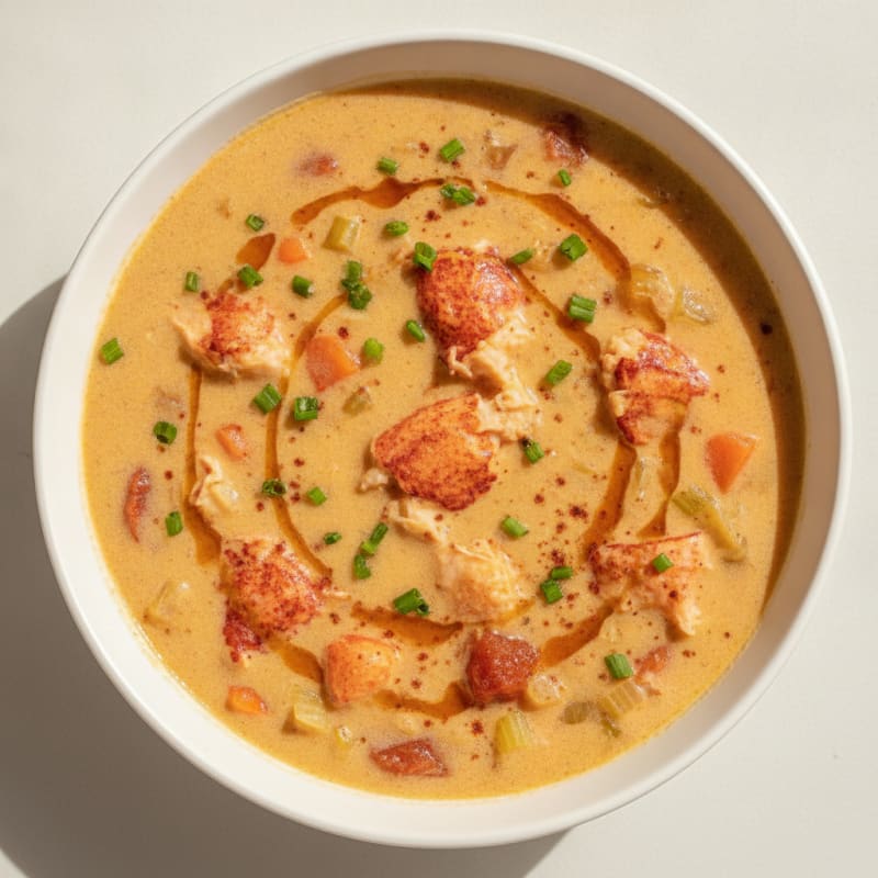 Buttery Lobster Bisque with Sherry