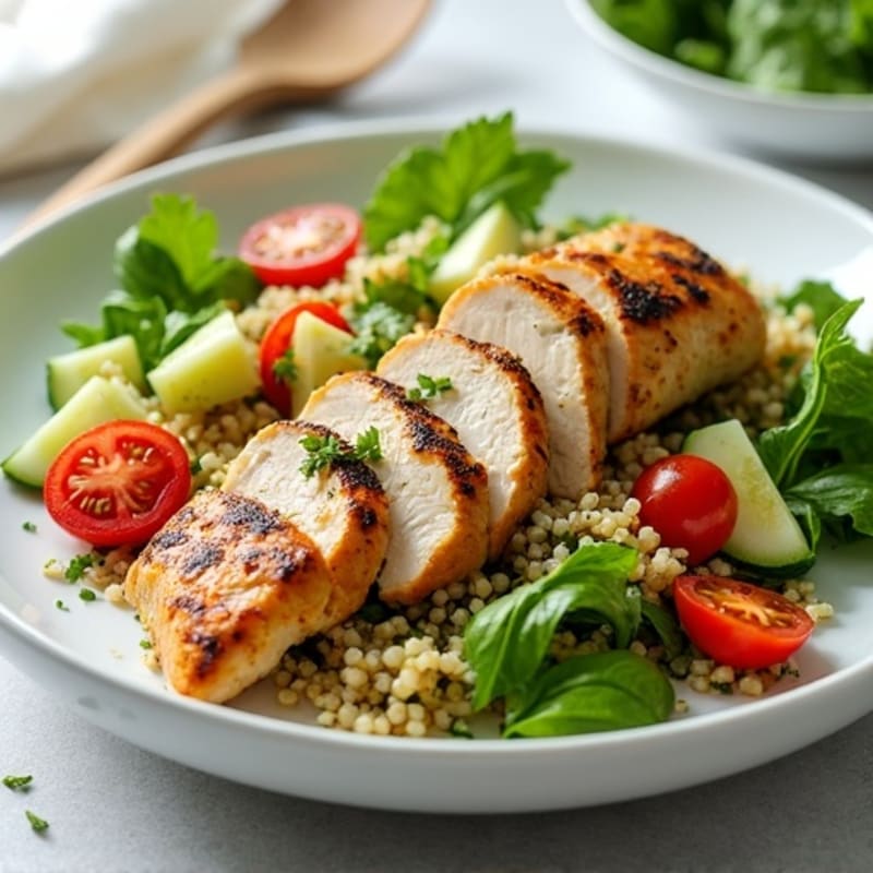 Grilled Chicken and Quinoa Salad with Lemon Vinaigrette