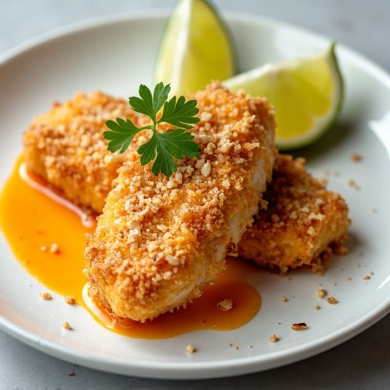 Crispy Coconut-Crusted Cod with Mango Chili Sauce