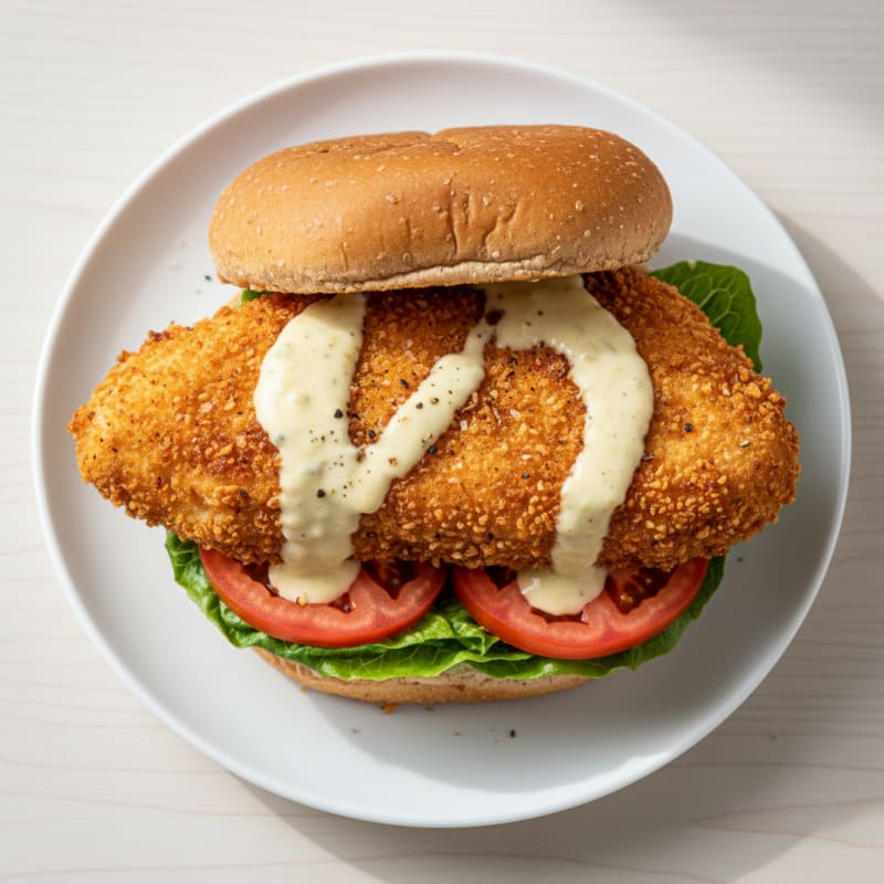 Crispy Buttermilk Air-Fried Chicken Sandwich