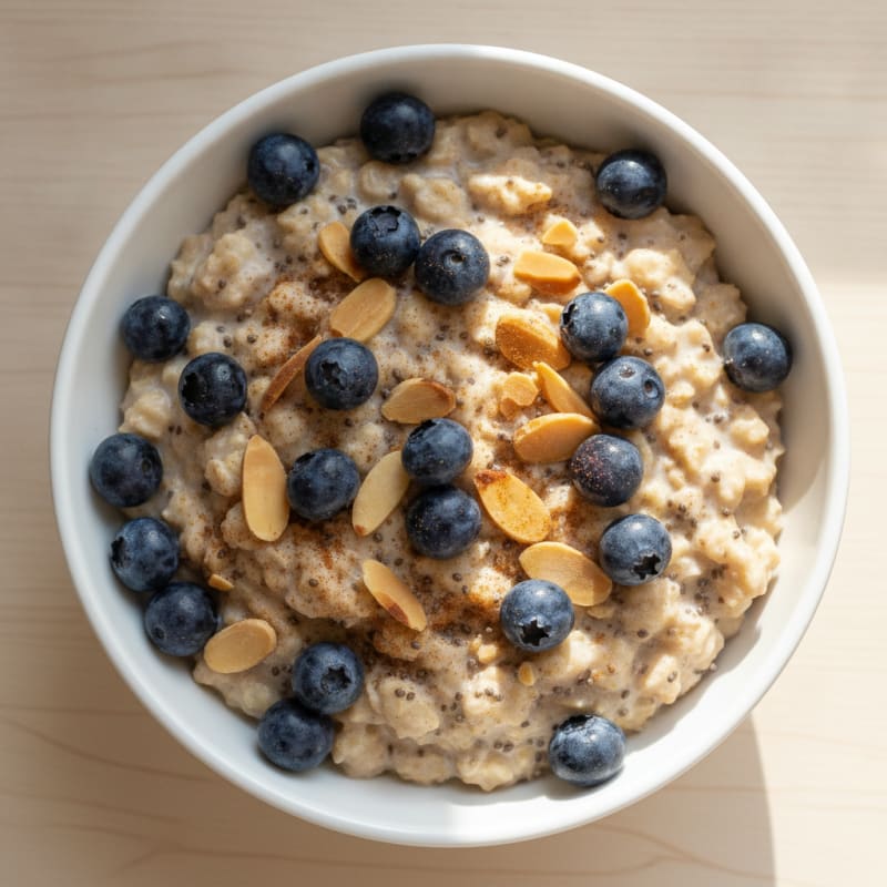 Protein-Packed Berry and Almond Overnight Oats