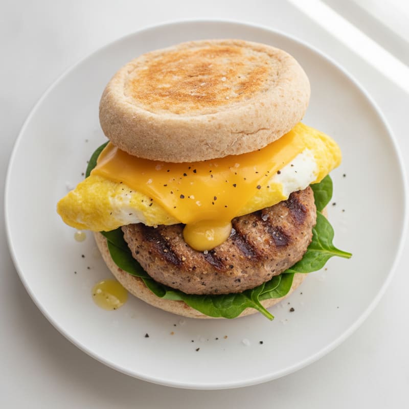 Classic Breakfast Sandwich with Egg and Cheese