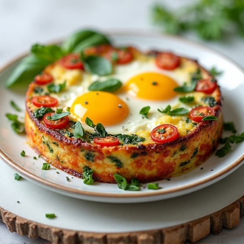 Herb-Loaded Baked Egg and Veggie Frittata