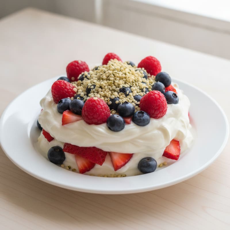 Greek Yogurt Protein Parfait with Mixed Berries