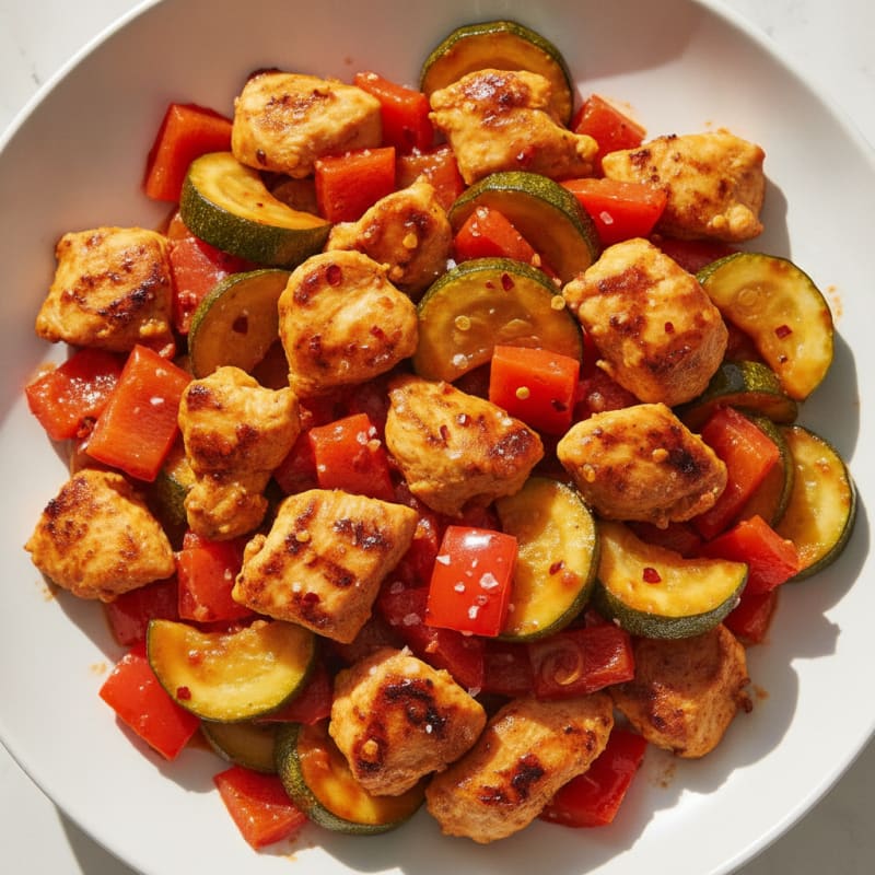 Spicy Chicken and Veggie Bowl