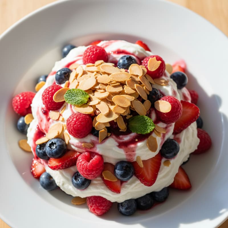 Greek Yogurt Protein Parfait with Mixed Berries