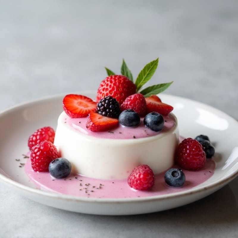 Silky Greek Yogurt Protein Mousse with Mixed Berries
