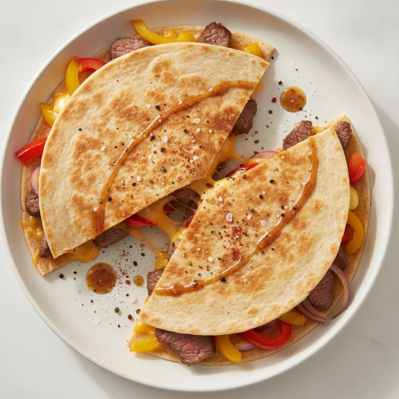 Seared Steak and Pepper Quesadillas
