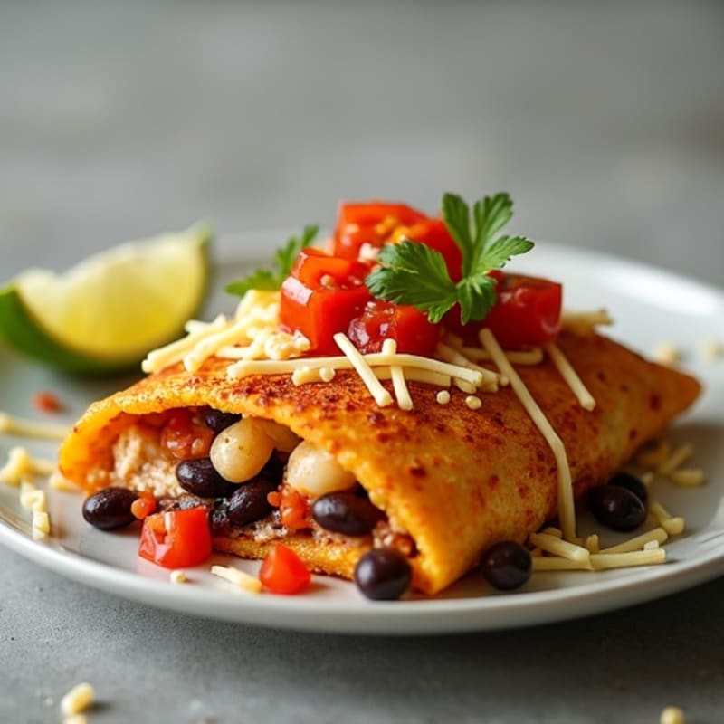 Spicy Chicken and Black Bean Tortilla Bake