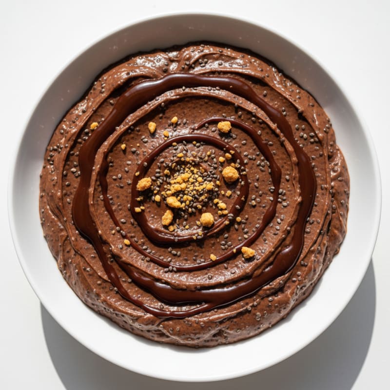 Silky Chocolate Protein Pudding with Chia Seeds