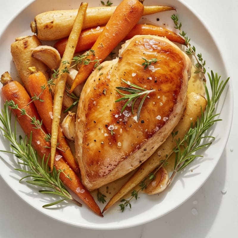 Savory Herb-Roasted Chicken with Root Vegetables