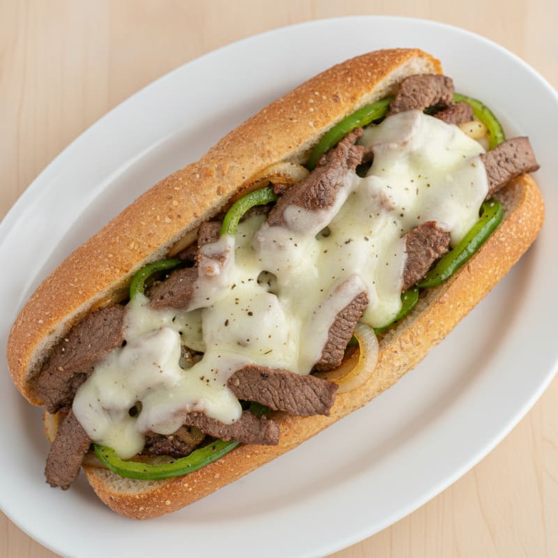 Classic Philly Cheesesteak Sandwich
