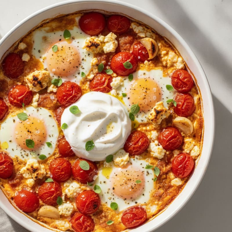 Baked Eggs with Roasted Tomatoes