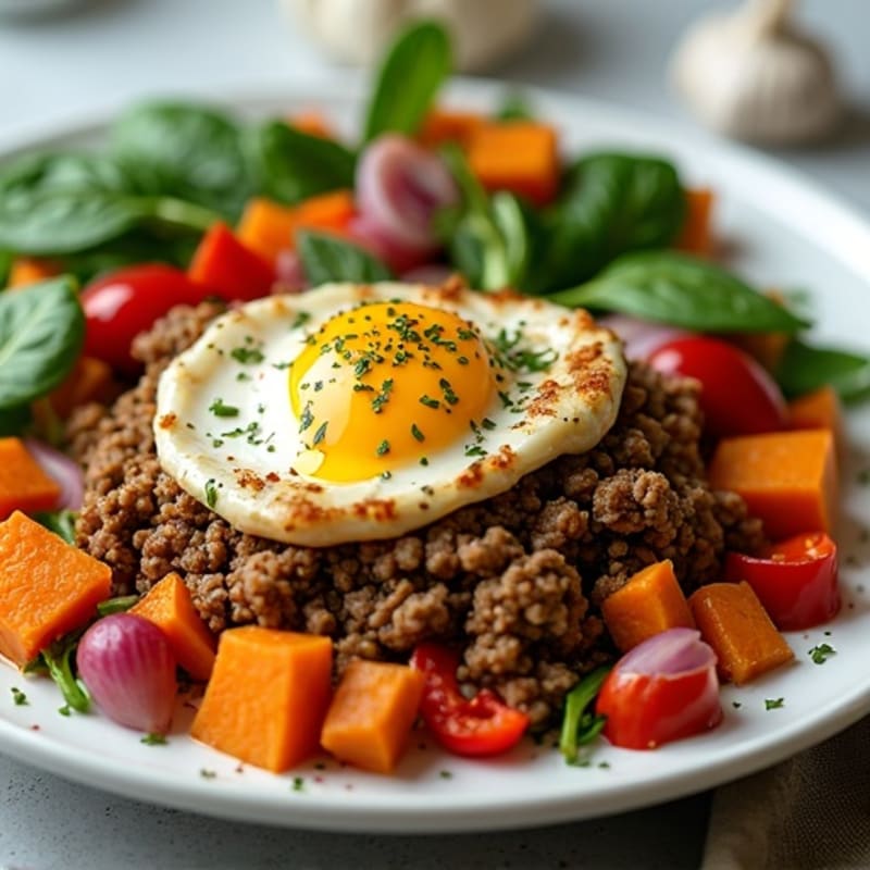 Herb-Seasoned Turkey Skillet with Sweet Potato Hash