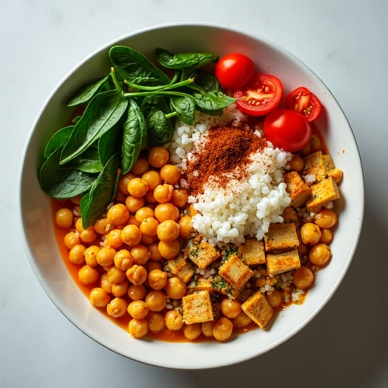 Spiced Chickpea and Tomato Curry Bowl