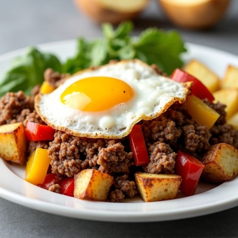 Lean Ground Beef and Crispy Potato Hash