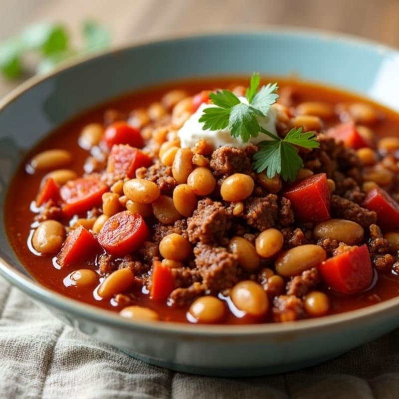 Hearty Lean Ground Beef and Bean Chili