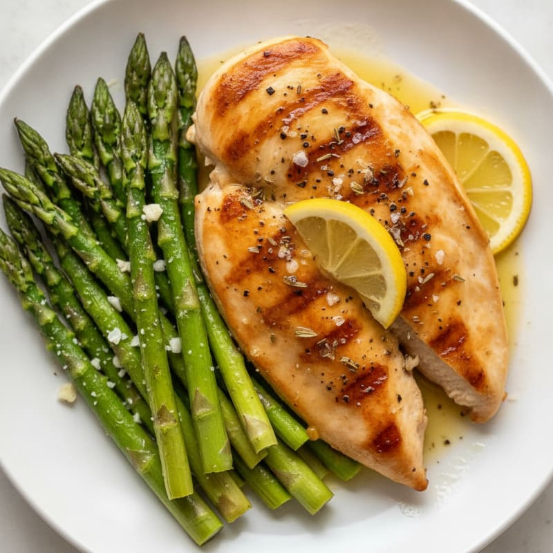Lemon Herb Chicken with Roasted Asparagus