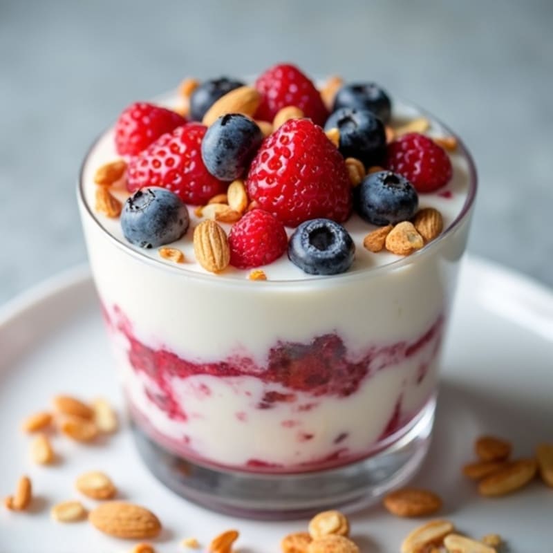 Creamy Greek Yogurt Protein Parfait with Mixed Berries