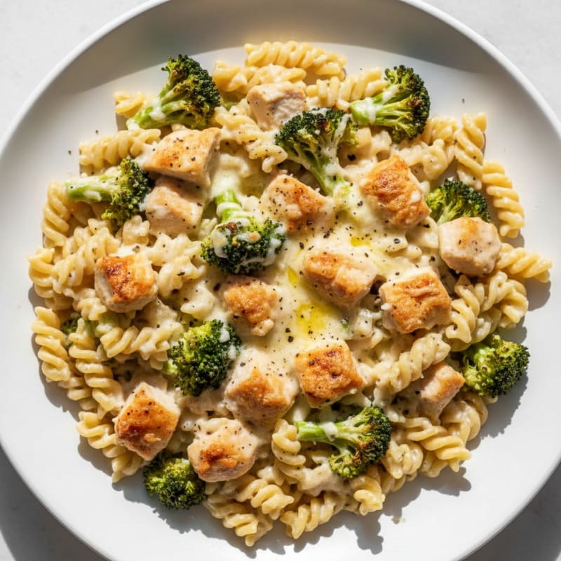 Creamy Chicken Broccoli Alfredo Bake