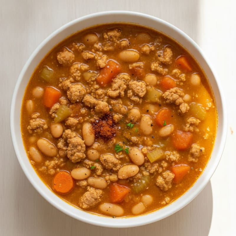 Pumpkin Turkey Chili with White Beans