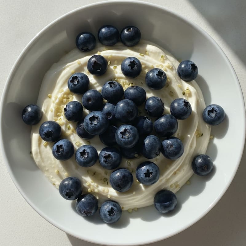 Silky Vanilla Protein Yogurt with Berries