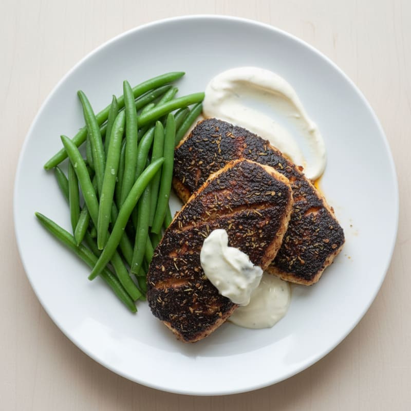 Cajun Blackened Catfish with Lemon Aioli