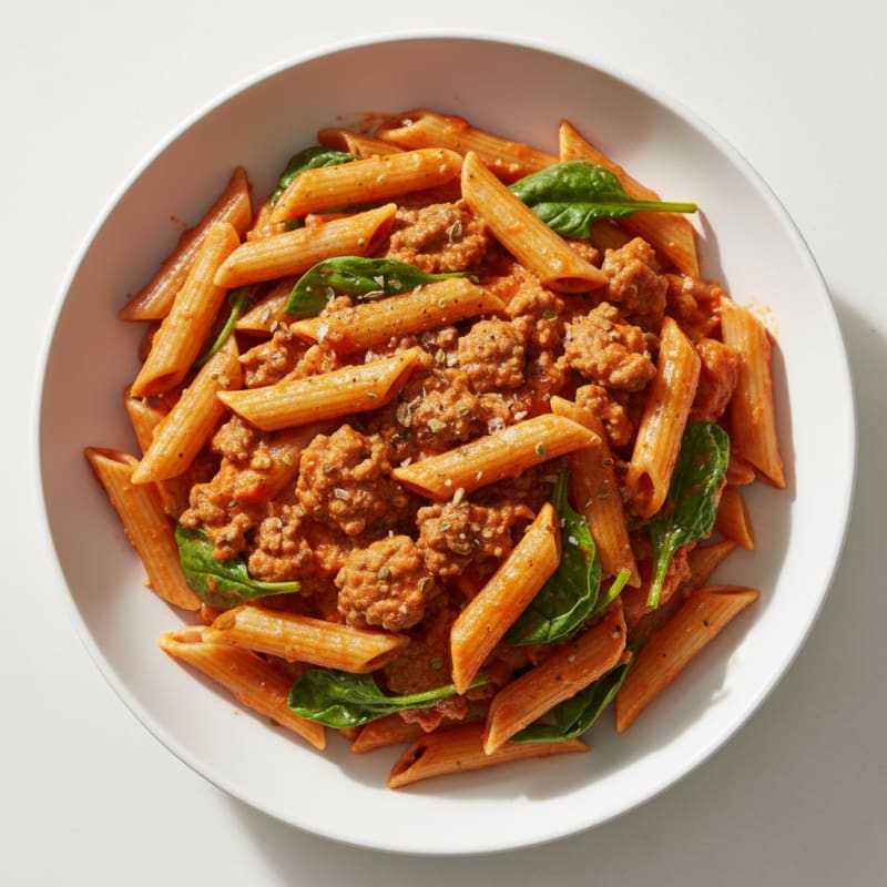 Creamy Beef and Tomato Pasta Skillet