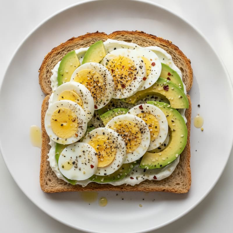 Avocado Egg Toast with Everything Seasoning