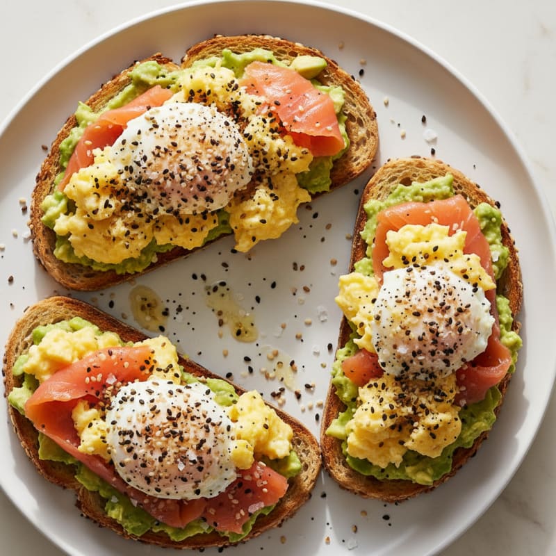 Protein-Packed Avocado Toast with Everything Bagel Seasoning