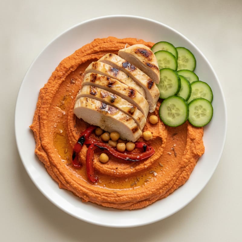 Roasted Red Pepper Hummus Dip