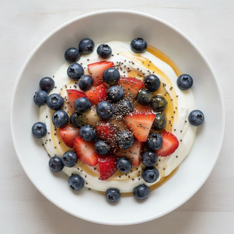 Creamy Greek Yogurt with Berries and Chia Seeds