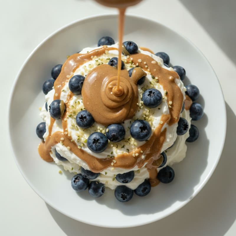 Greek Yogurt Protein Parfait with Berries and Almond Butter