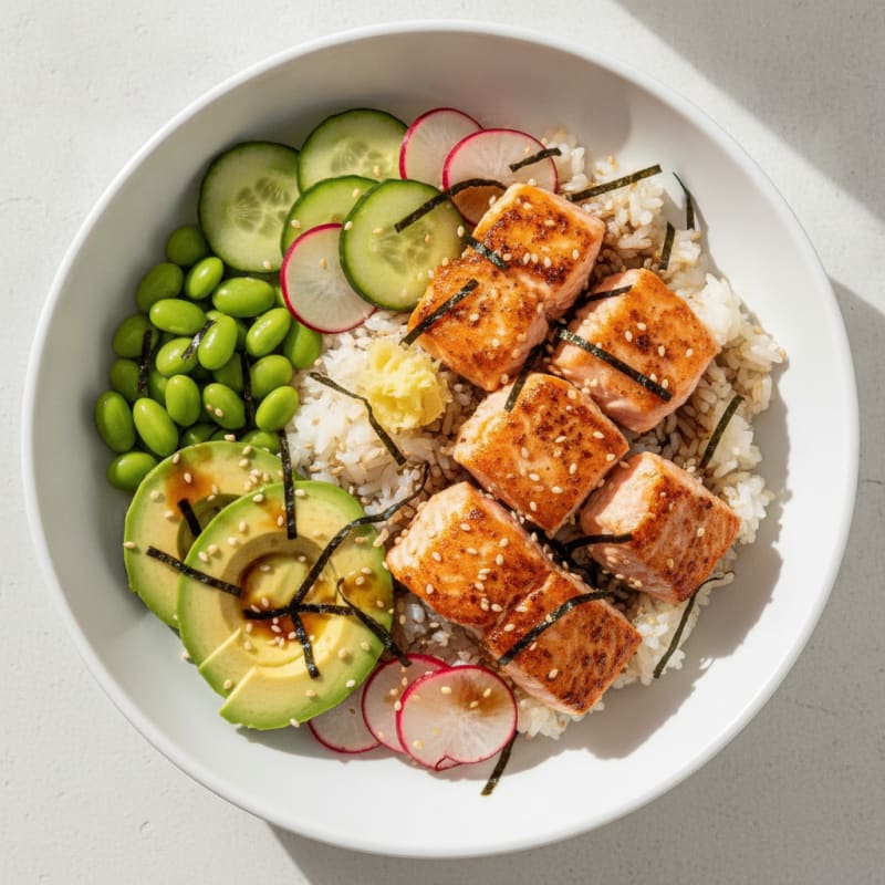 Salmon Sushi Rice Bowl