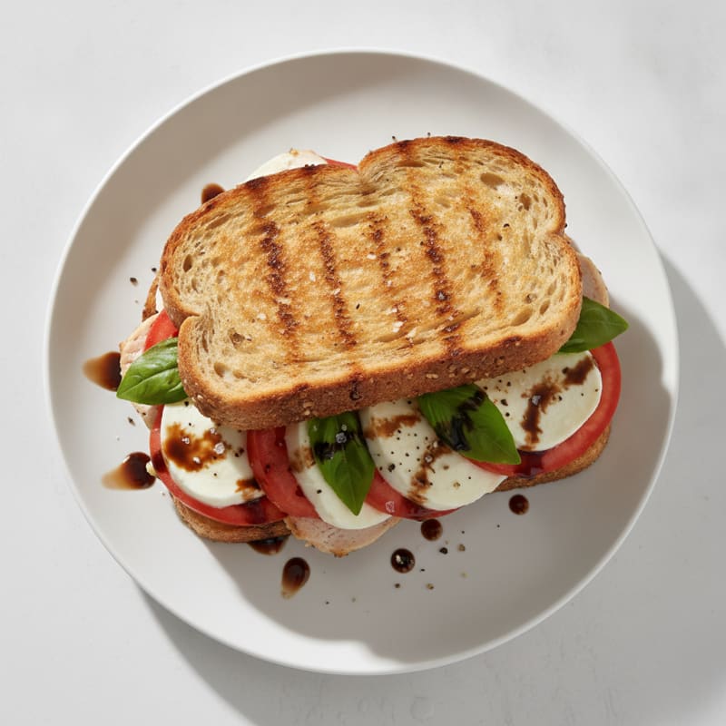 Grilled Caprese Sandwich with Balsamic Glaze
