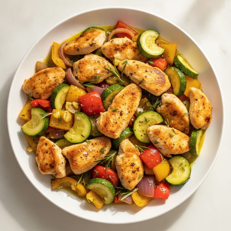 Herbed Chicken and Summer Vegetable Skillet