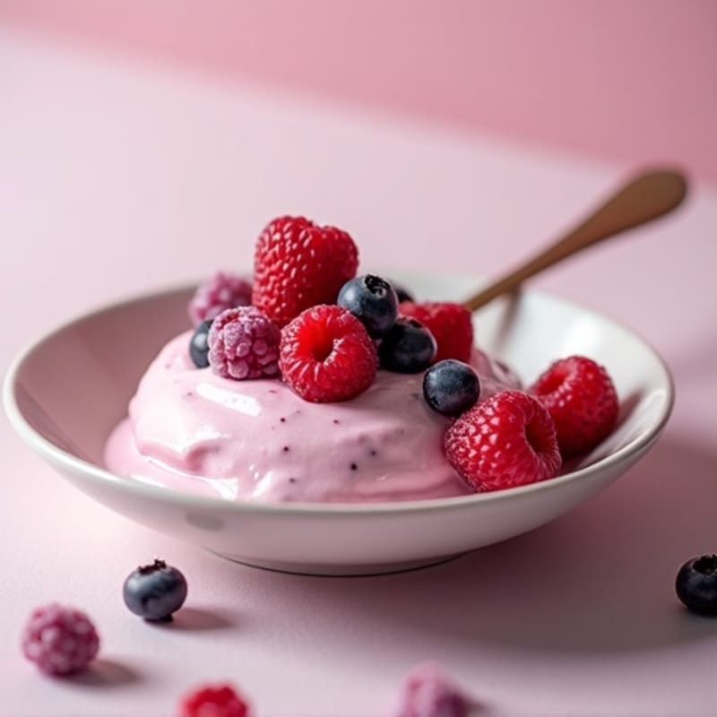 Silky Protein Yogurt with Mixed Berries
